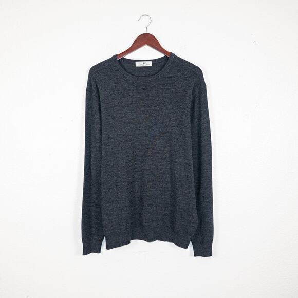 Vtg PIERRE BALMAIN Men's 100% Wool Sweater Charcoal made in Italy 54 - Picture 1 of 6